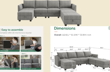 HONBAY 7 Seater Modular Sectional Sofa With Storage Seat Review